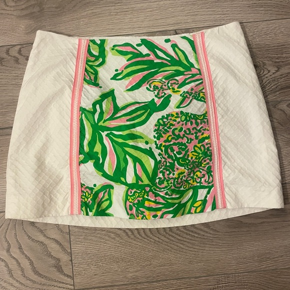 Lilly Pulitzer Tate Skirt - Resort White / Seeing Pink Elephants - Picture 2 of 3